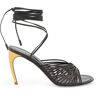 FERRAGAMO curved heel sandals with elevated  - Brown - female - Size: 6,5