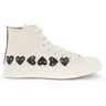 COMME DES GARCONS PLAY multi heart converse x comme des garçons play hi-top sneakers  - White - female - Size: 8