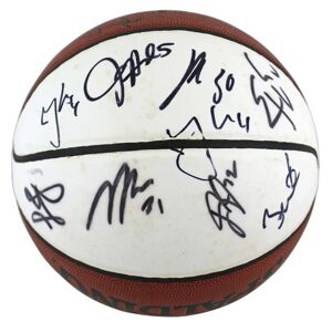 presspasscollectibles LeBron James Miami Heat Signed 2010-11 Heat Family Festival Basketball 15 Sigs (JSA COA)