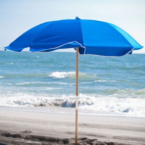 Frankford Umbrella 7.5 ft. Fiberglass Rib Commercial Beach Umbrella with Wood Pole (Valance/No Vent)