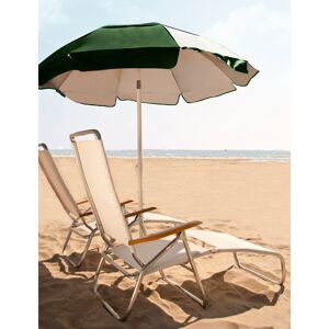 Frankford 6.5 foot Reflective Beach Umbrella with Tilt and White Aluminum Pole