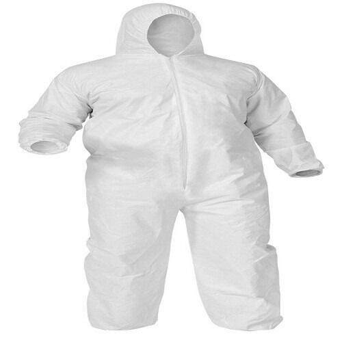 Large Disposable Microporous Coveralls - PPE Equipment - 25 Pieces/Case