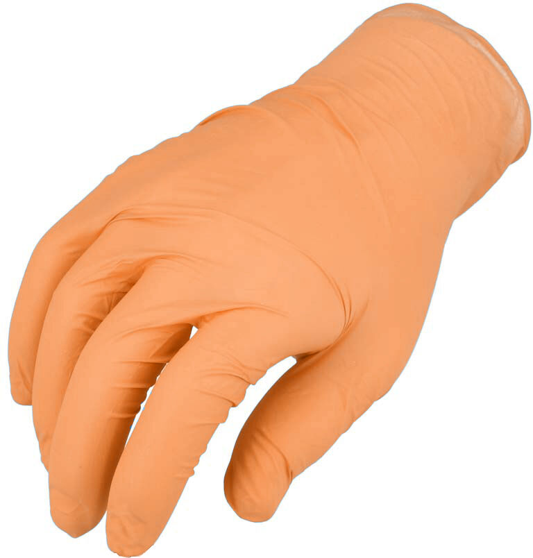 Orange Nitrile Gloves - Powder-Free - 5 Mil - Large - 1000 Pieces = 10 Boxes