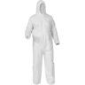 Large Disposable Polypropylene Coveralls with Hood - 25 Pieces/Case