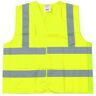 Class II Fluorescent Yellow Safety Vests with Silver Reflective Tape - 3XL - 25 Vests/Case