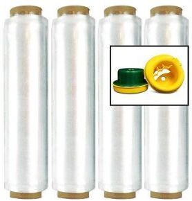 15" x 1968' x 34 Ga Pre-Stretch Wrap With Dispenser - 112 Rolls/Half Pallet