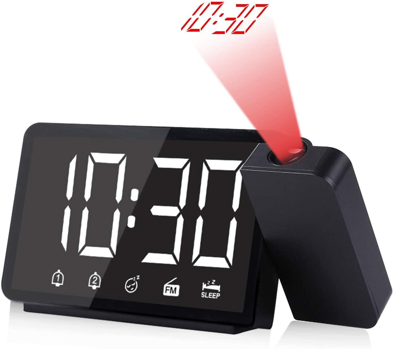 Dr.Prepare Projection Alarm Clock with FM Radio