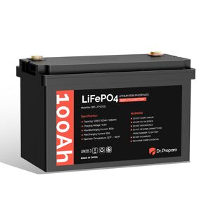 Dr.Prepare 12V 100Ah LiFePO4 Lithium Iron Phosphate Battery