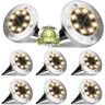 Dr.Prepare Upgraded Solar Ground Lights - Warm Light/8 Pack