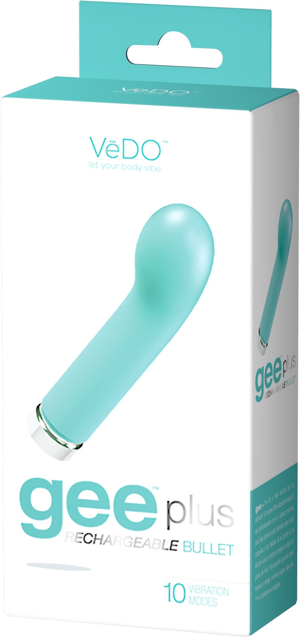 VeDO Gee Plus Rechargeable Mini Vibe - Tease Me Turquoise