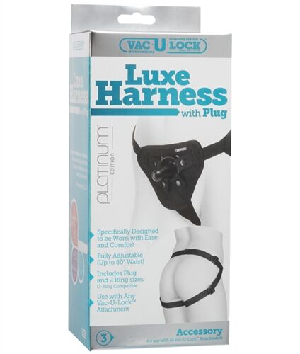 Doc Johnson Vac-U-Lock Platinum Edition Luxe Harness - Black