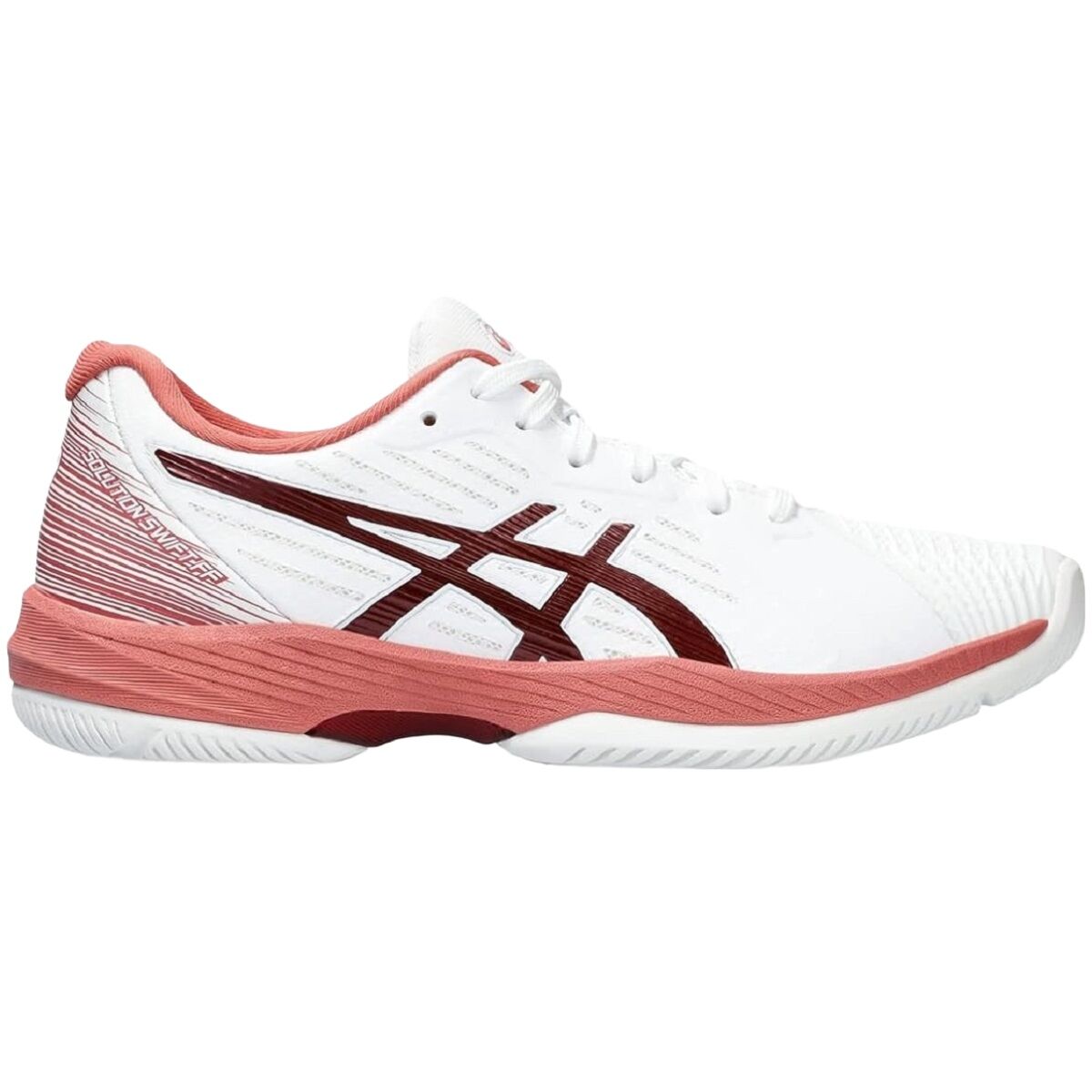 Asics Women's Solution Swift FF Tennis Shoes (White/Antique Red)