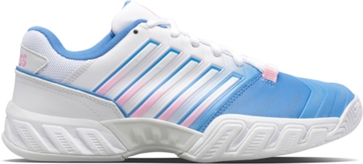 K-Swiss Women's Bigshot Light 4 Tennis Shoes (Silver Lake Blue/White/Orchid Pink)