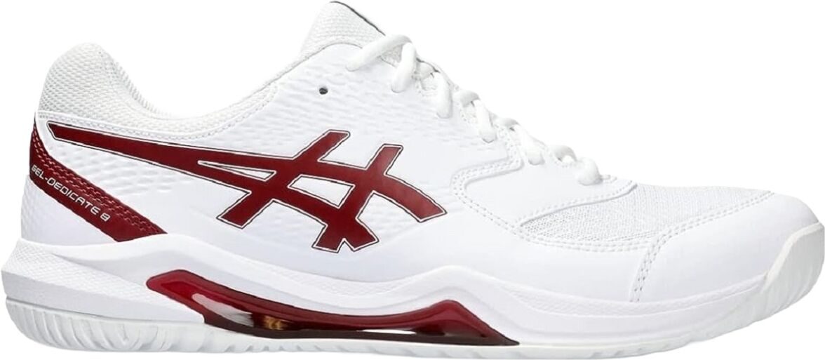 Asics Men's Gel-Dedicate 8 Tennis Shoes (White/Antique Red)