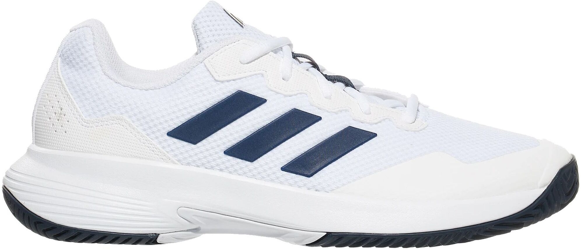 Adidas Men's GameCourt 2 Tennis Shoes (Cloud White/Team Navy Blue/Cloud White)