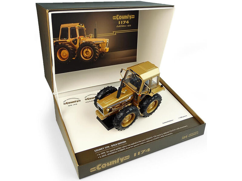 1979 Ford County 1174 Tractor Gold Metallic Anniversary Edition Limited Edition to 1500 pieces Worldwide 1/32 Diecast Model by Universal Hobbies