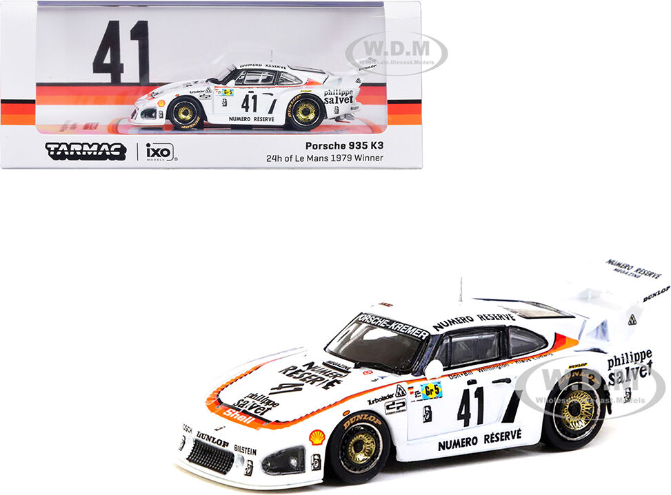 Porsche 935 K3 #41 Klaus Ludwig - Don Whittington - Bill Whittington Kremer Racing Winner 24 Hours of Le Mans (1979) Hobby64 Series 1/64 Diecast Model Car by Tarmac Works