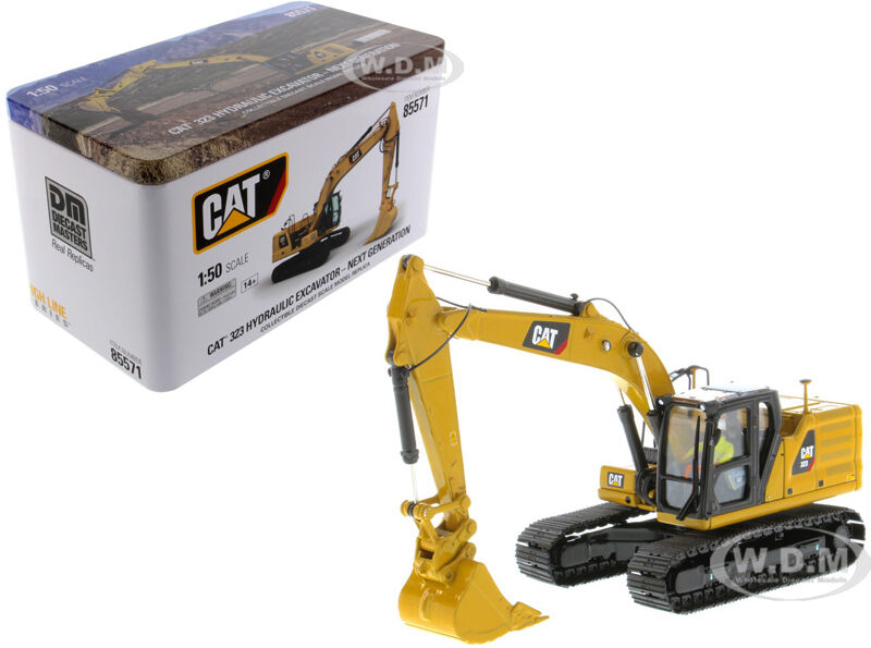 CAT Caterpillar 323 Hydraulic Excavator with Operator Next Generation Design High Line Series 1/50 Diecast Model by Diecast Masters