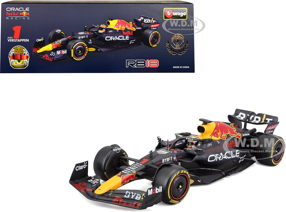 Red Bull Racing RB18 #1 Max Verstappen Oracle Winner Formula One F1 Abu Dhabi GP Drivers Champion (2022) 1/24 Diecast Model Car by Bburago