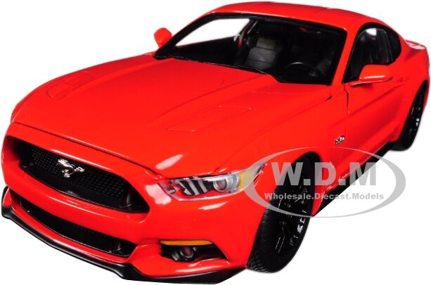 2016 Ford Mustang GT 5.0 Coupe Competition Orange Limited Edition to 1002 pieces Worldwide 1/18 Diecast Model Car by Auto World