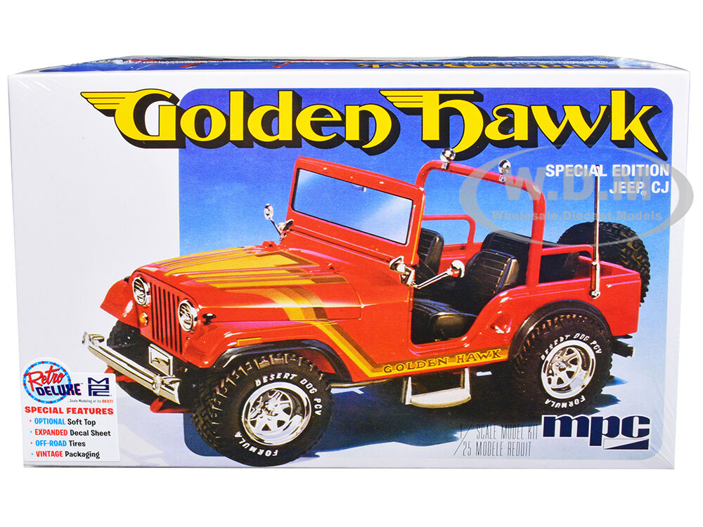 Skill 2 Model Kit 1981 Jeep CJ5 Golden Hawk 1/25 Scale Model Car by MPC