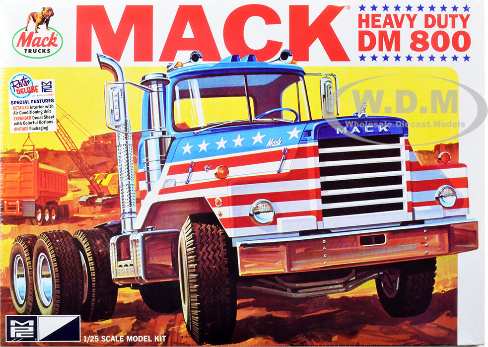 Skill 3 Model Kit Mack DM 800 Semi Tractor Truck 1/25 Scale Model by MPC