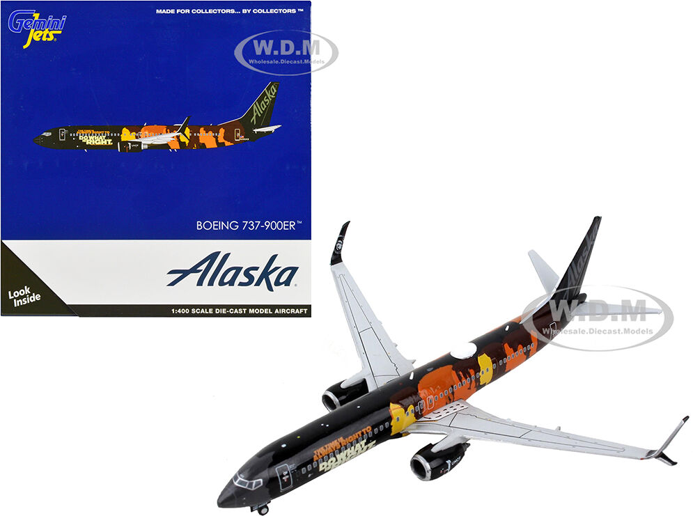 Boeing 737-900ER Commercial Aircraft Alaska Airlines - Our Commitment Livery Black with Graphics 1/400 Diecast Model Airplane by GeminiJets