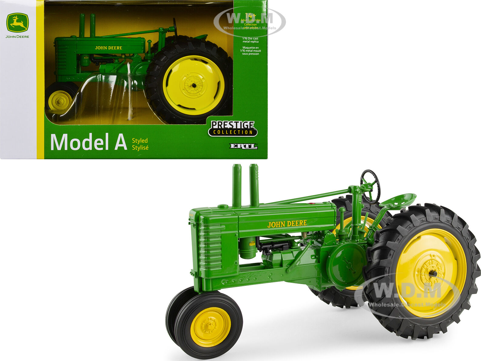 ERTL/TOMY John Deere Model A Tractor Green Prestige Collection 1/16 Diecast Model by ERTL TOMY