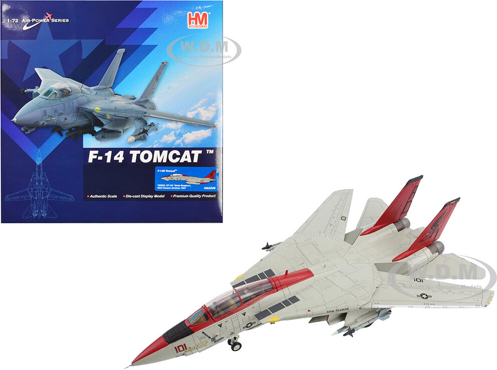 Grumman F-14B Tomcat Fighter Aircraft VF-101 Grim Reapers NAS Oceana Airshow (1997) United States Navy Air Power Series 1/72 Diecast Model by Hobby Master