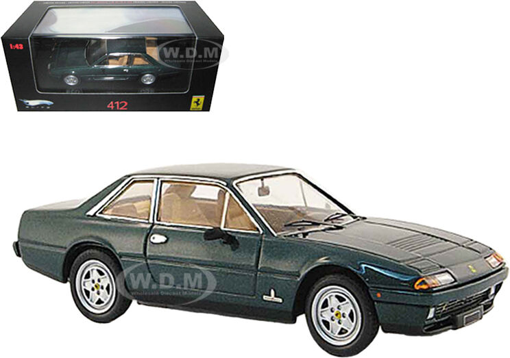 Ferrari 412 Green Limited Edition Elite 1/43 Diecast Model Car by Hot Wheels