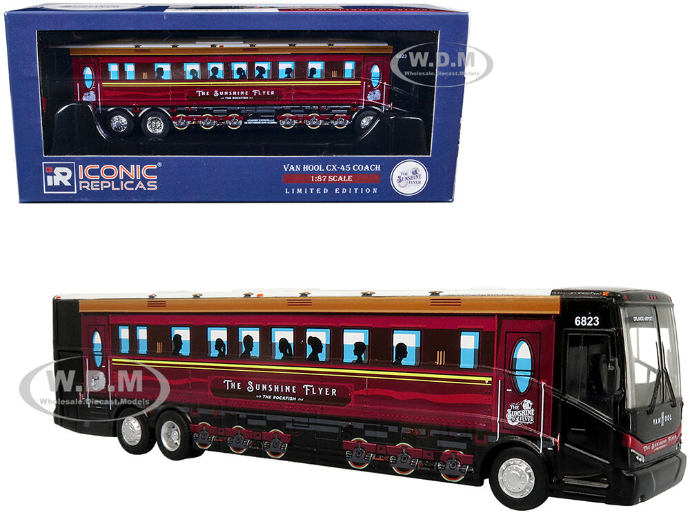 Van Hool CX-45 Coach Bus Academy Bus Lines The Sunshine Flyer: The Rockfish 1/87 (HO) Diecast Model by Iconic Replicas