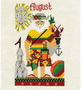 Colonial Needle Co. August Santa Cross Stitch Kit