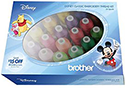 Brother Disney Classic Embroidery Thread Kit - Includes 24 High Shine Mini-King Spools (ETPDISCL24)