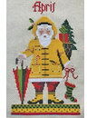 Colonial Needle Co. April Santa Cross Stitch Kit