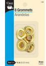 Dritz Grommets 3/8in Gilt 8ct (Box of 6)