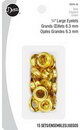 Dritz Eyelets Refill-Gilt 1/4in 15ct (Box of 6)