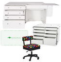 Kangaroo Sewing Furniture Dingo II, Kangaroo and Joey II Bundle Cabinet Set (Ash White)