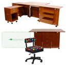 Kangaroo Sewing Furniture Aussie II and Kookaburra Bundle Cabinet Set (Teak)