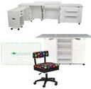 Kangaroo Sewing Furniture Aussie II and Kookaburra Bundle Cabinet Set (Ash White)