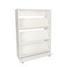 Arrow 3 Shelf Fabric Display - White Vinyl Laminate (Fabric Not Included)