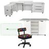 Kangaroo Sewing Furniture Aussie II and Kookaburra Bundle Cabinet Set (Ash White)