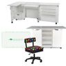 Kangaroo Sewing Furniture Wallaby II and Kookaburra Bundle Cabinet Set (Ash White)