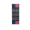 Brother Calligraphy Pen Set (Essential) - Includes Five Calligraphy Pens in Black (2), Blue (1), Carmine Red (1), and Gray (1)