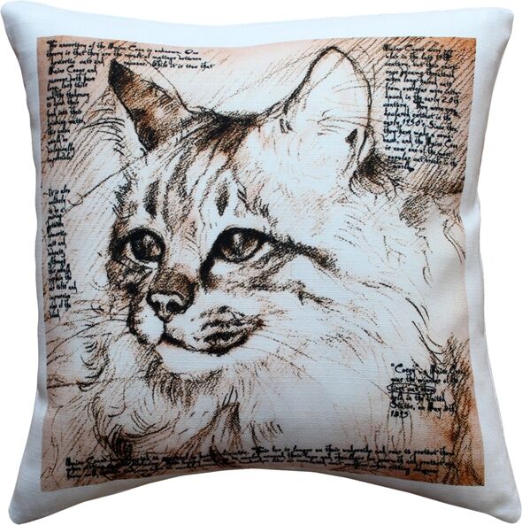 Pillow Decor Maine Coon 17x17 Cat Pillow