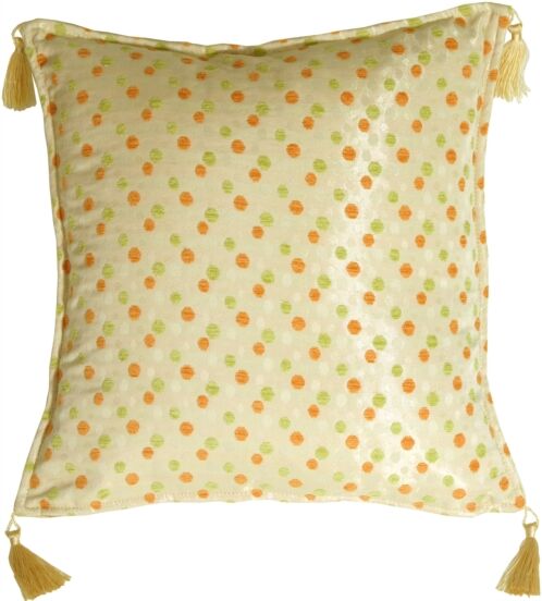 Pillow Decor Lots of Dots in Orange and Lime Accent Pillow