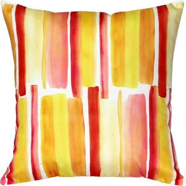 Pillow Decor Karalina Beach Glass Orange Throw Pillow 20x20