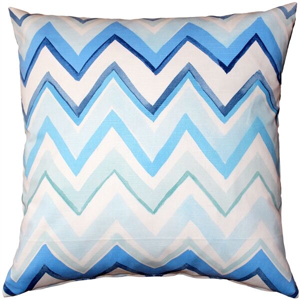 Pillow Decor Pacifico Stripes Blue Throw Pillow 20X20
