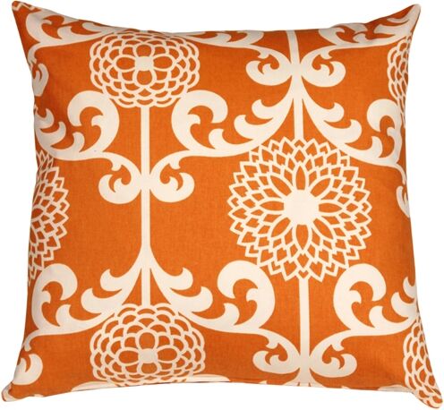 Pillow Decor Waverly Fun Floret Citrus Orange 20x20 Throw Pillow