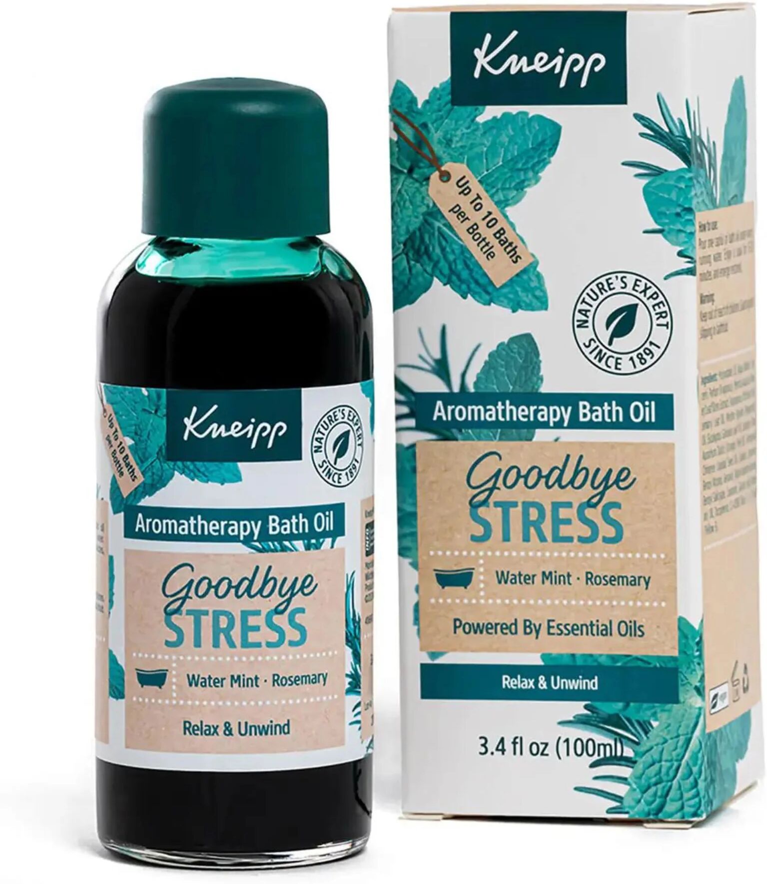 Kneipp Water Mint & Rosemary Goodbye Stress Bath Oil (3.4 fl oz) #10085320