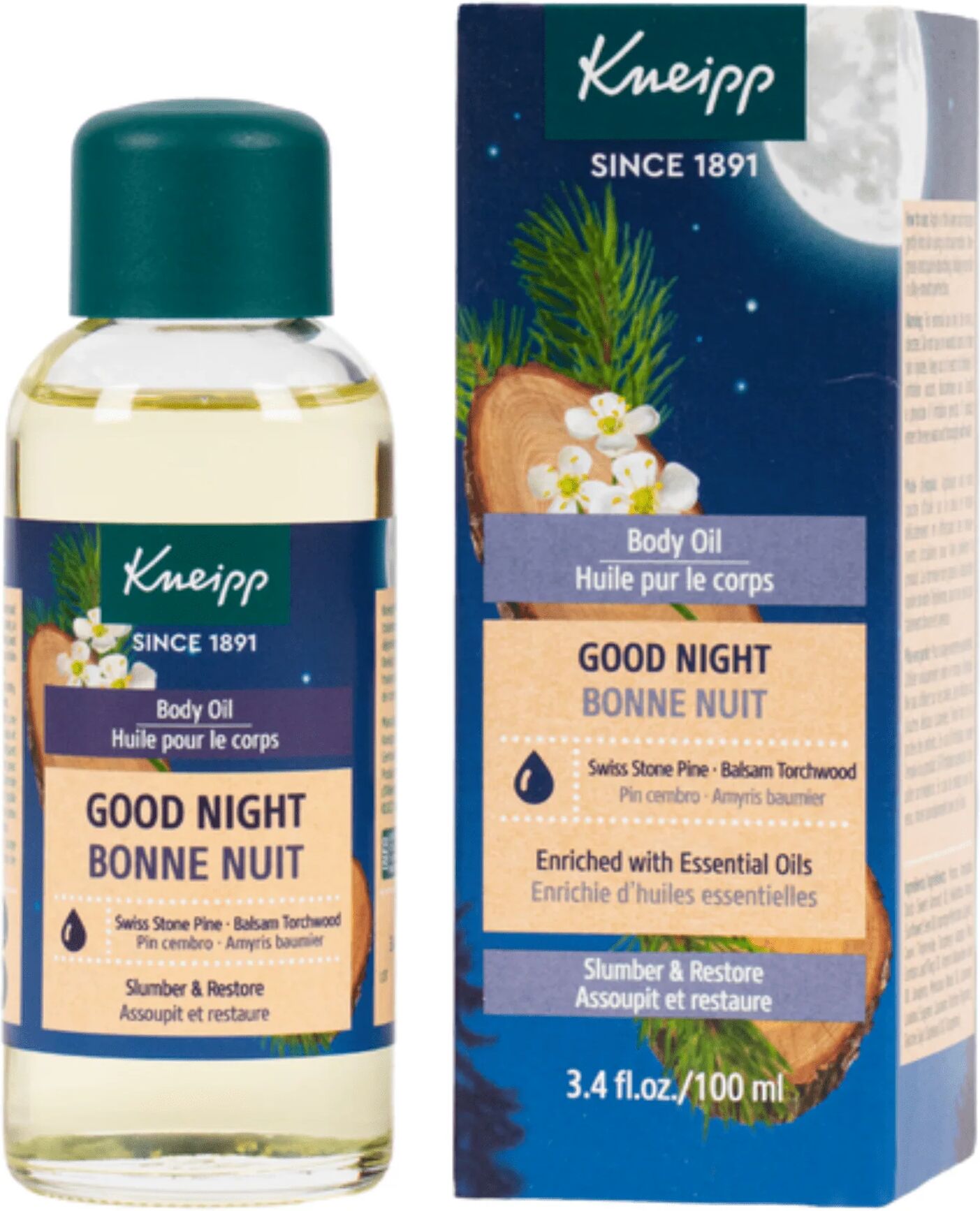 Kneipp Swiss Stone Pine & Balsam Torchwood Good Night Body Oil (100 ml) #10086366